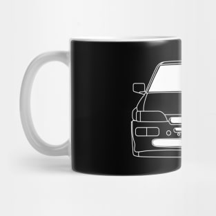 Ford Escort Cosworth White Outline Mug